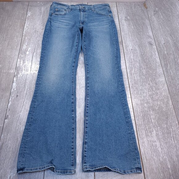 Big Star Jeans Womens 32x32 B-Type High Rise Bootcut Blue Denim Stretch Pants - Picture 2 of 8